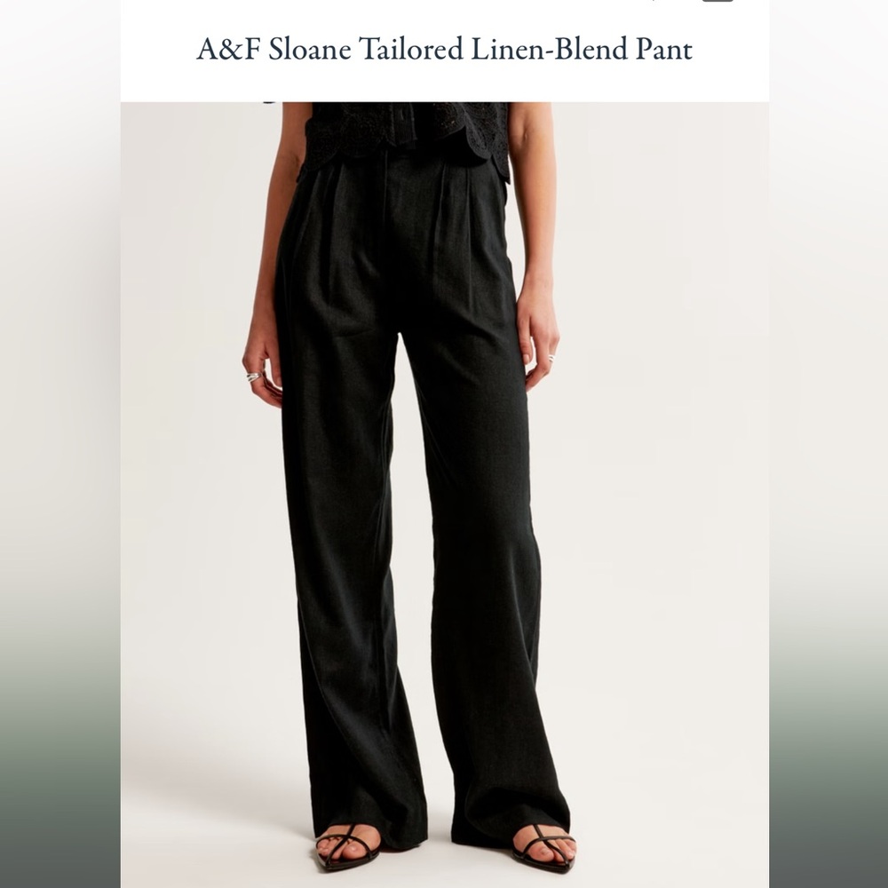 A&F Sloane Tailored Premium Linen Pant